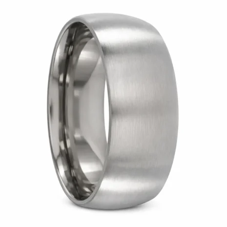 Custom Wide Brushed Titanium Ring
