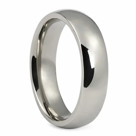 Custom-5mm-Polished-Rounded-Titanium-Mens-Wedding-Ring