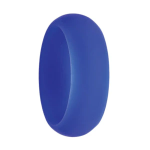 Agility 8mm Dome Blue Silicone Ring