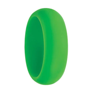 Agility 8mm Dome Green Silicone Ring