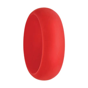 Agility 8mm Dome Red Silicone Ring
