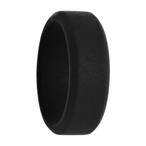 Performance 8mm Flat Black Silicone Ring