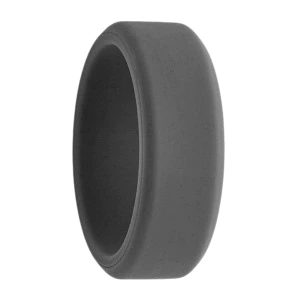 Performance 8mm Flat Grey Silicone Ring