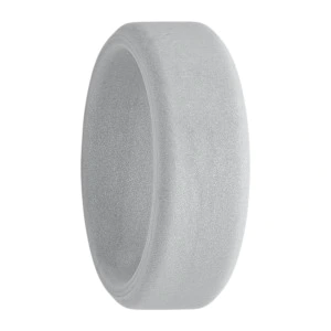 Performance 8mm Flat Silver Silicone Ring