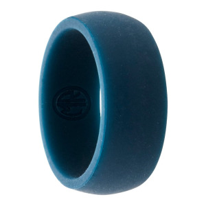 wide blue silicone ring
