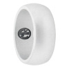 wide Silver Mens Silicone Ring