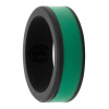 black and green mens silicone ring