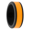 Black and orange silicone ring