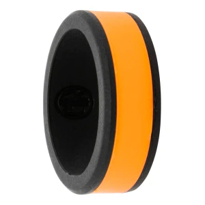 Black Orange Silicone Ring