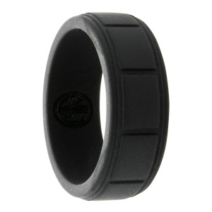 black mens silicone ring