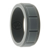 grey mens silicone ring