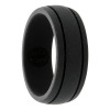 black mens silicone ring