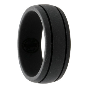 black mens silicone ring