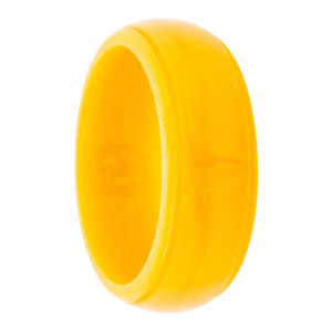 gold grooved silicone ring