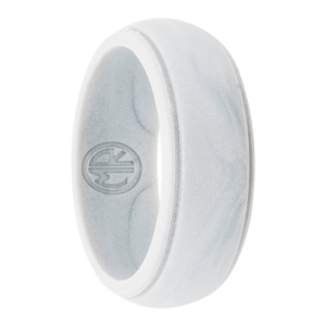 white grooved silicone ring