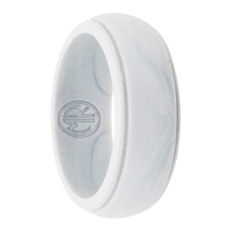 white grooved silicone ring