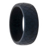navy snake silicone ring