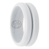 Silver silicone ring