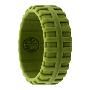 Tire Tread Olive Silicone Ring