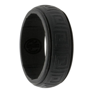 black Celtic silicone ring
