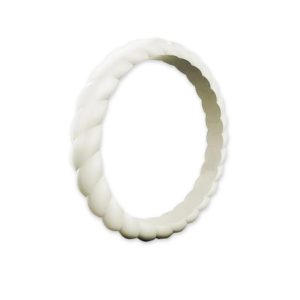 Thin Grey Stackable Silicone Rings Australia