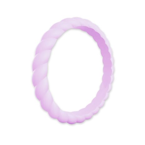 Thin Lilac Stackable Silicone Rings Australia