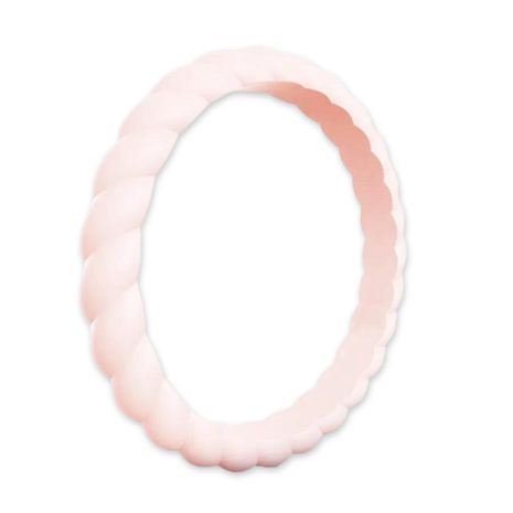 Thin Pink Stackable Silicone Rings Australia