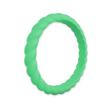 Thin Sage Stackable Silicone Rings Australia
