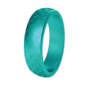 Aqua Blue Silicone Rings Australia