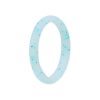 Aqua Blue Glitter Womens Silicone Rings Stackable