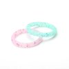 Pink and Blue Glitter Womens Silicone Rings Stackable