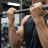 model at gym wearing grey silicone ring