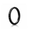 Ladies Stackable Black Silicone Rings for the Gym