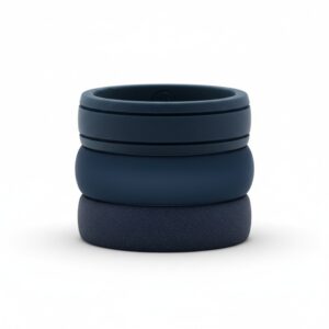 Active Pack | Navy Set of 3 Silicone Rings