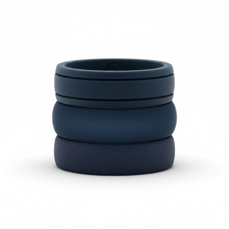 Active Pack | Navy Set of 3 Silicone Rings - Helix Rings
