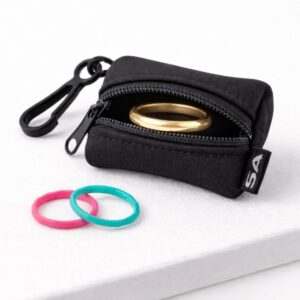 Neoprene Ring Clip On Pouch with Zip