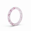 sparkly magenta thin womens silicone ring