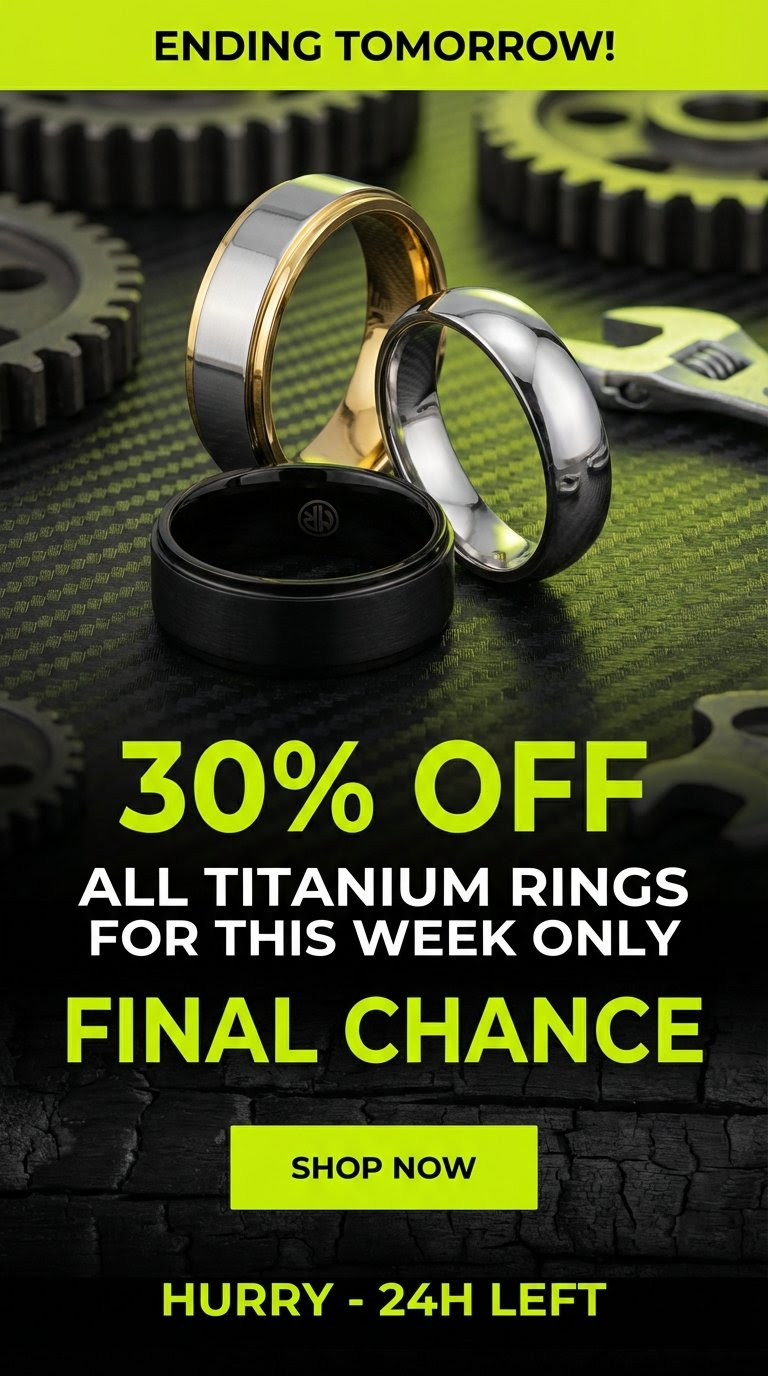 Men's wedding ring for the gym