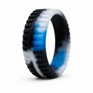 Aviator Blue Camo Men's Silicone Ring for Helix