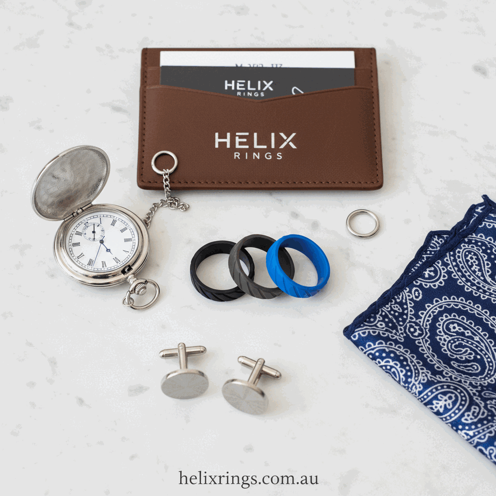 Detail close-up of a silicone ring with clean styling for active daily wear