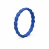 Bubble Thin Blue Stackable Women's Silicone Ring
