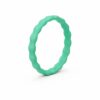 Bubble Thin Green Stackable Women's Silicone Ring