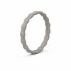 Bubble Thin Grey Stackable Women's Silicone Ring