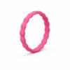 Bubble Thin Magenta Stackable Women's Silicone Ring