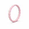 Bubble Thin Pink Stackable Women's Silicone Ring
