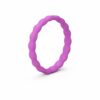 Bubble Thin Purple Stackable Women's Silicone Ring