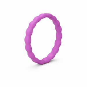 Bubble Thin Purple Stackable Women's Silicone Ring