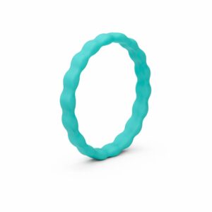 Bubble Thin Sage Stackable Women's Silicone Ring