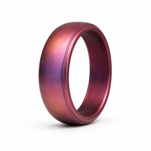 8.7mm Chameleon Magenta Men's Silicone Ring for Helix