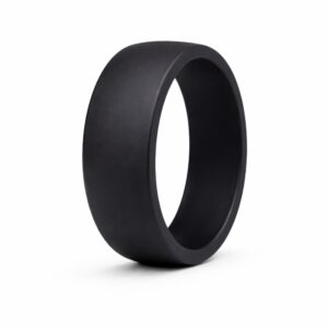 9mm Legend Black Men's Silicone Ring for Helix
